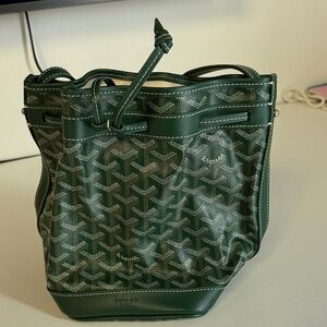 Goyard Forest Green Chevron Shoulder Bag
